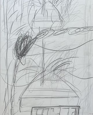 רפי לביא , 1937-2007 - גרניום, 1993. טכניקה: רישום עיפרון מידות: 64X49 ס"מ חתום: חתום ומתוארך. 