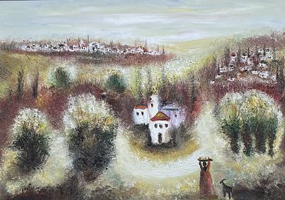 אלברט גולדמן , 1922-2011 - נוף, . טכניקה: שמן על בד מידות: 50X70 ס"מ חתום: חתום.