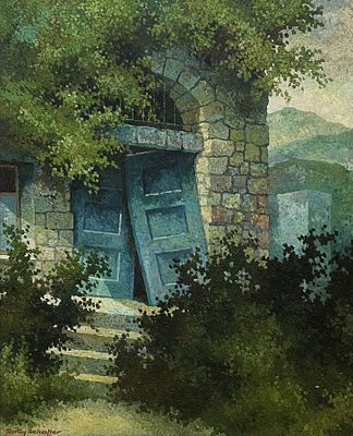 Rolly Sheffer , 1947-2011 - Landscap in Safed, . Artist's name: Rolly Sheffer , 1947-2011 Item 
