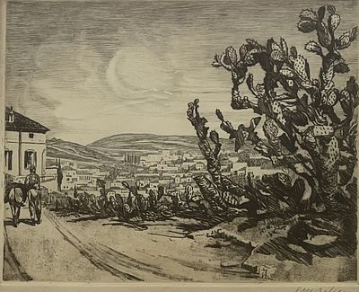 Ephraim Moses Lilien , 1874-1925 - Landscape with sabres, . Artist's name: Ephraim Moses Lilien 