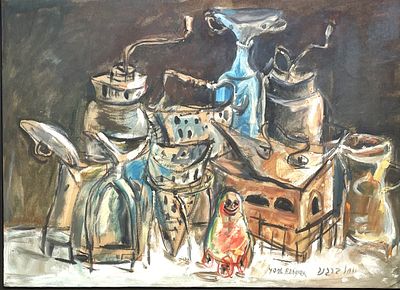 Yosl Bergner , 1920-2017 - Still life, . Artist's name: Yosl Bergner , 1920-2017 Item name: Still 