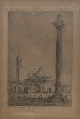 הרמן שטרוק , 1876-1944 - כנסייה רוסית, . טכניקה: תחריט מידות: 17X12 ס"מ חתום: חתום. אודות האמן: 