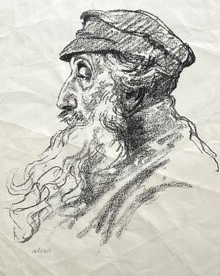 הרמן שטרוק , 1876-1944 - יהודי עם זקן, . טכניקה: ליטוגרפיה מידות: 18X14 ס"מ חתום: חתום. אודות האמן: 