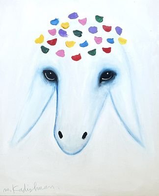 Menashe Kadishman , 1932-2015 - Sheep's Head, . Artist's name: Menashe Kadishman , 1932-2015 Item 