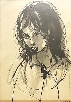 Ruth Schloss , 1922-2013 - Girl. Artist's name: Ruth Schloss , 1922-2013 Item name: Girl Technique: 