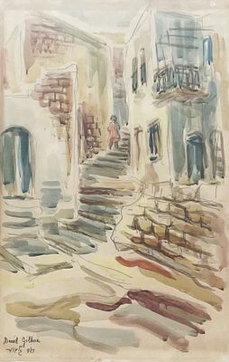 David Gilboa , 1901-1976 - Girl in Safed, . Artist's name: David Gilboa , 1901-1976 Item name: Girl 