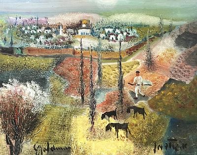 Albert Goldman , 1922-2011 - Shepherde in the landscpe, . Artist's name: Albert Goldman , 1922-2011 