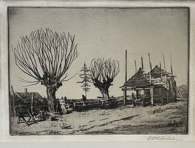 Ephraim Moses Lilien , 1874-1925 - Landscape in Galicia, 1921. Artist's name: Ephraim Moses Lilien 