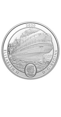 מטבע כסף משובח בפורמט גדול של $30 של שתי אונקיות כולל תמונות מדהימות של ספינת ה-SS Keewatin 