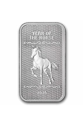 מחיר הופחת!!!. 1 oz Silver Bar - 2026 APMEX Year of the Horse (Series 2) 
אונקייה יפה מאוד 