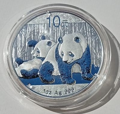 אונקיית כסף 999 סין פנדה 2010.