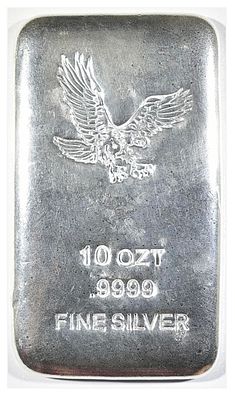 מטיל כסף טהור במשקל 10 אונקיות (כ־311 גרם) 
