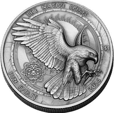 אונקיה כסף טהור 999 "Sun Spirit" הוא פריט אספנות מדהים בגימור עתיק 