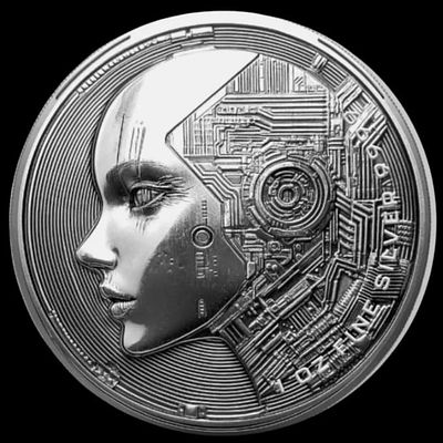 אונקיה כסף טהור 999 "מציאות מדומה" 2025 Chad Artificial 