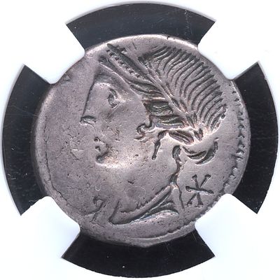 REP&Uacute;BLICA ROMANA - Gens Emilia (Manlio Emilio L&eacute;pido). Roma. Denario. Ag. EBC / EBC+