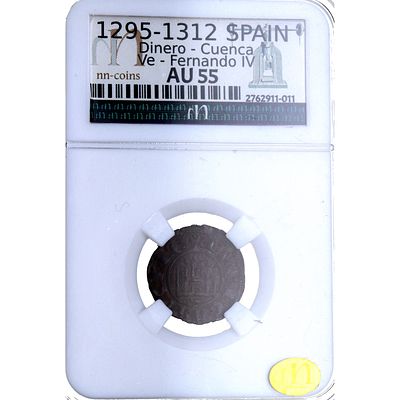 MEDIEVAL - 1295-1312. FERNANDO IV. Dinero. Cuenca. Ve. EBC-