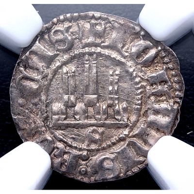 MEDIEVAL - 1386. JUAN I. 1/6 Real. Sevilla. Ag. EBC+