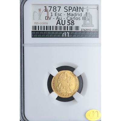 MONARQU&Iacute;A ESPA&Ntilde;OLA - 1787. Carlos III. 1 Escudo. Madrid. DV. Au. EBC / EBC+