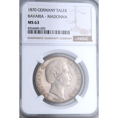 ALEMANIA - 1870. ALEMANIA. 1 t&aacute;ler. Ag. SC