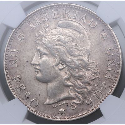 ARGENTINA - 1882. ARGENTINA. 1 peso. Ag. EBC