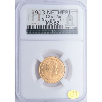 HOLANDA - 1913. 10 gulden. Au. SC-