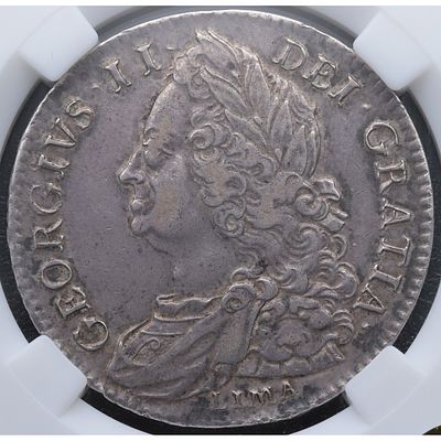 INGLATERRA - 1746. 1/2 Corona “Lima”. Ag. EBC