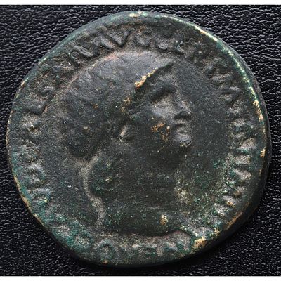 IMPERIO ROMANO - 65 d.C. Ner&oacute;n. Roma. Dupondio. MBC