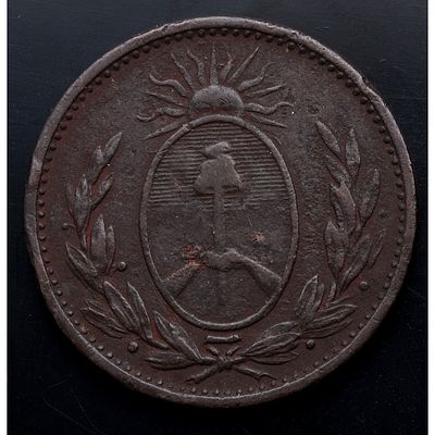 ARGENTINA. 1822 - 1 D&eacute;cimo. Cu. MBC