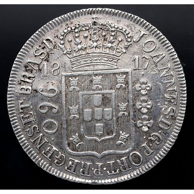BRASIL. 1817 - 960 Reis. Ag. EBC-