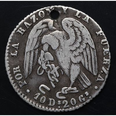 CHILE. 1842 - 1 Real. Ag. MBC