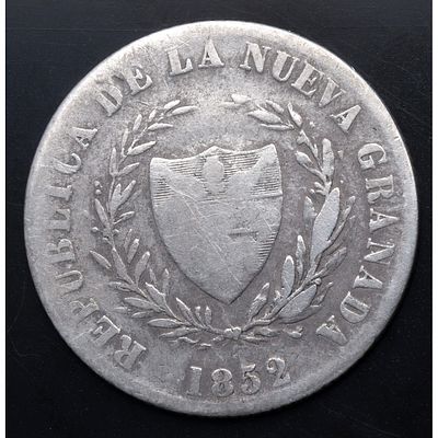 COLOMBIA. 1852 - 2 Reales. Ag. MBC-
