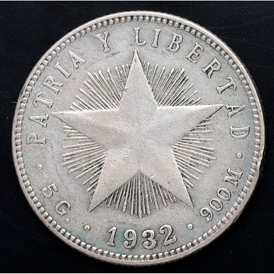 CUBA. 1932 - 20 Centavos. Ag. EBC-