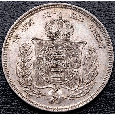 BRASIL. 1858 - 500 Reis. Ag. 900 mls. EBC+