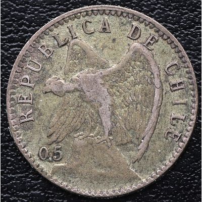 CHILE. 1906 - 5 Centavos. Ag. EBC