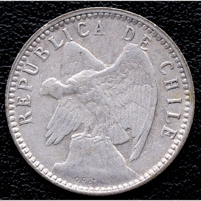 CHILE. 1909 - 5 Centavos. Ag. SC-