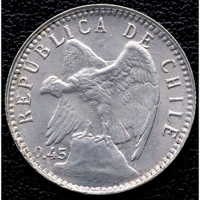 CHILE. 1919/2 - 5 Centavos. Ag. SC