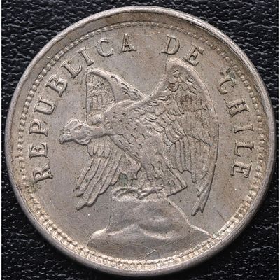 CHILE. 1920 - 5 Centavos. Ag. EBC+