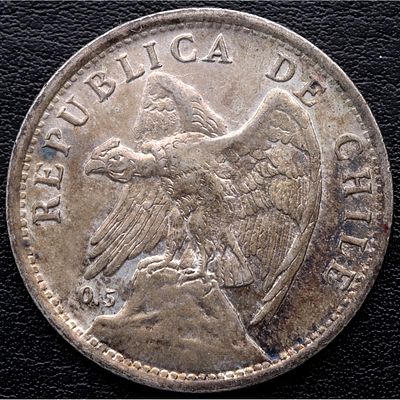 CHILE. 1924 - 1 Peso. Ag. SC-