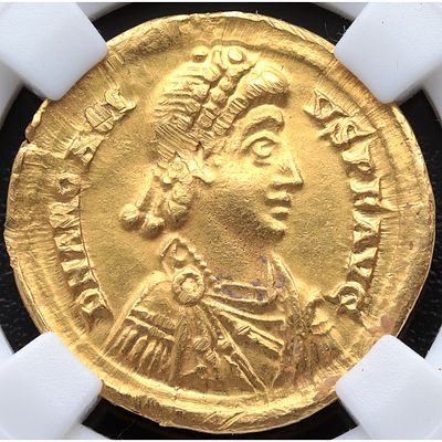 IMPERIO ROMANO. 383-408. Arcadio. Mil&aacute;n - S&oacute;lido. Au. 4,35 g. EBC