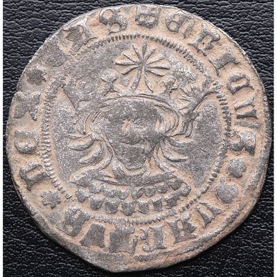 MONEDA MEDIEVAL. Castilla y Le&oacute;n. Enrique IV - Cuartillo. 1461. MBC. Ve. Segovia