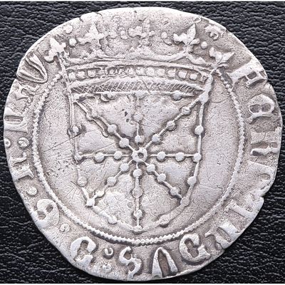 MONARQU&Iacute;A ESPA&Ntilde;OLA. Reino de Navarra. 1512-16. Fernando El Cat&oacute;lico - 1 Real 1512 MBC+. Ag. 