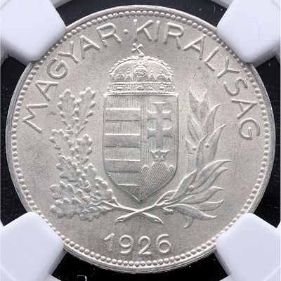 MONEDAS EXTRANJERAS - 1926. Hungr&iacute;a. 1 Pengo. BP. Ag. SC