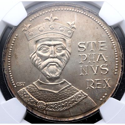 MONEDAS EXTRANJERAS - 1972. Hungr&iacute;a. 100 Florines. San Esteban. BP. Ag. FDC