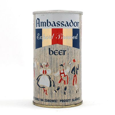 Ambassador Export Brewed Beer Zip Top 33-13. Brewer/Business Name: G. Krueger Brewing Co. 