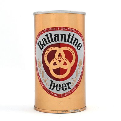 Ballantine Beer Zip Top 36-30 OUTSTANDING. Brewer/Business Name: P. Ballantine &amp; Sons 