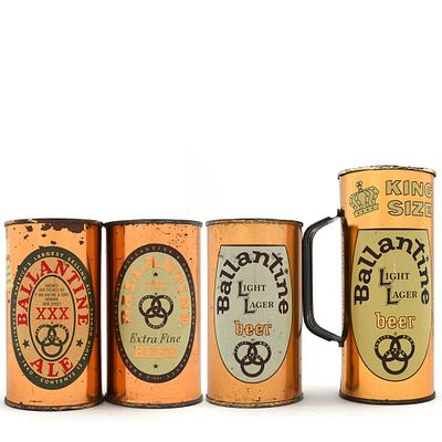 Ballantine Flat Tops Lot of 4. Brewer/Business Name: P. Ballantine &amp; Sons Newark, New 
