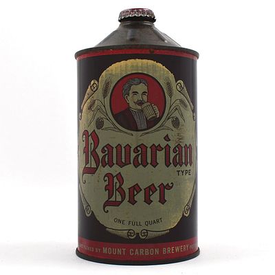 Bavarian Beer Quart Cone Top NON-IRTP 202-17. Brewer/Business Name: Mount Carbon Brewery 