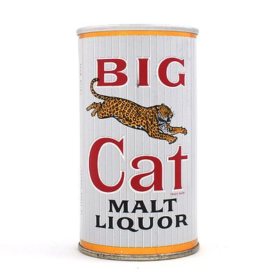 Big Cat Malt Liquor Zip Top PEORIA 39-30. Brewer/Business Name: Pabst Brewing Co. Peoria Heights, 