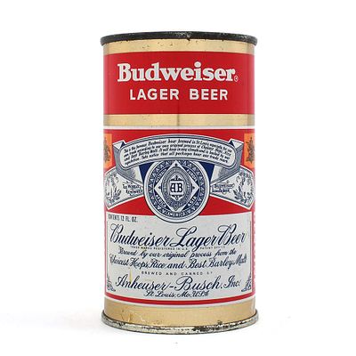 Budweiser Lager Beer Flat Top 1-CITY ST LOUIS 44-5. Brewer/Business Name: Anheuser-Busch Inc. 