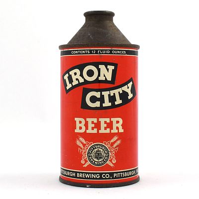 Iron City Beer Cone Top 169-31. Brewer/Business Name: Pittsburgh Brewing Co., Pittsburgh, 